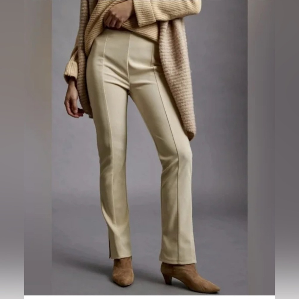 Anthropologie En Saison tan Seamed Split Hem Tailored Pants